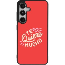 Coque Samsung Galaxy S25 - Silicone rigide noir Saint Valentines Day 26 Te quiero mucho