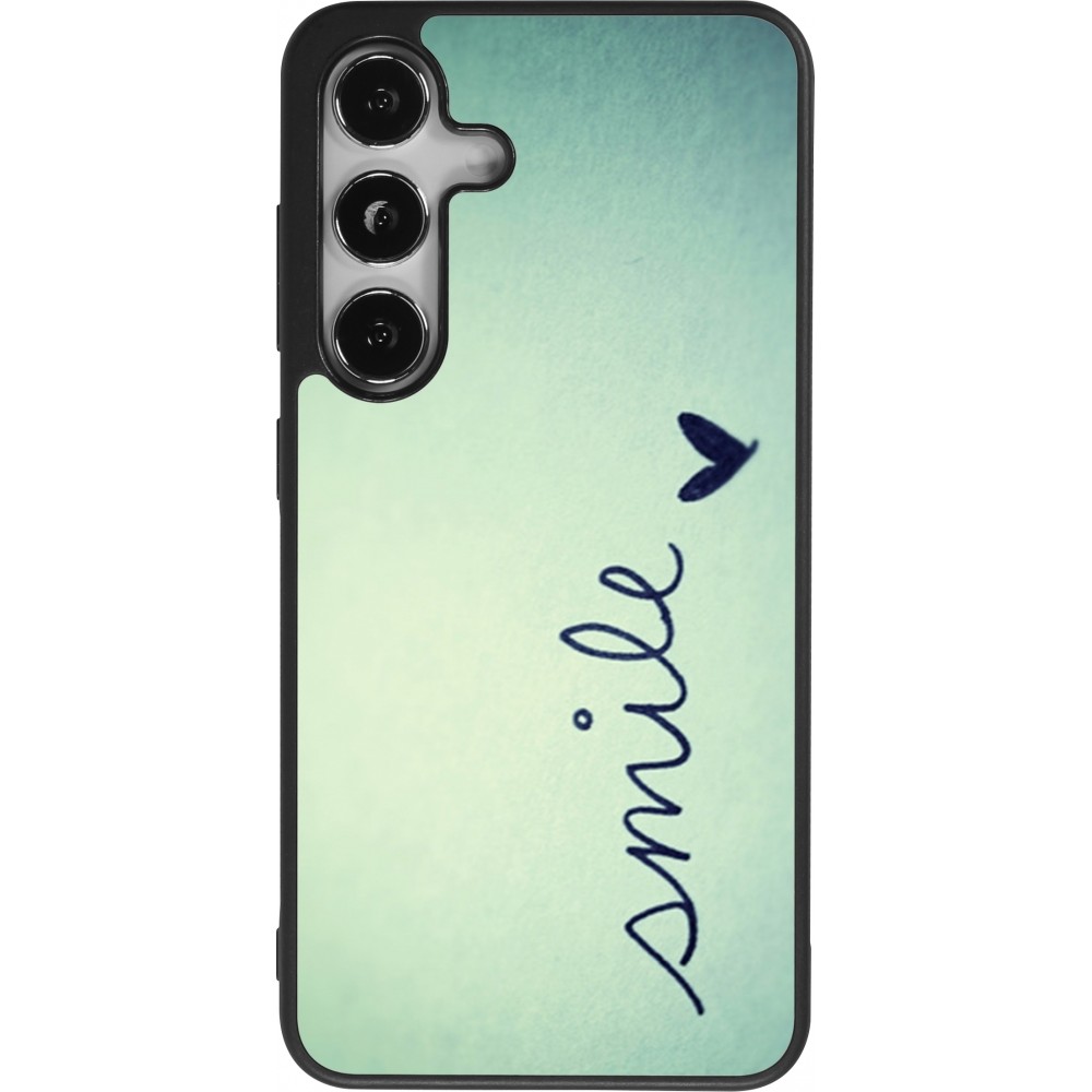 Coque Samsung Galaxy S25 - Silicone rigide noir Smile