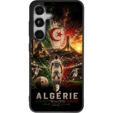 Coque Samsung Galaxy S25 - Silicone rigide noir Football Algérie splash 2026