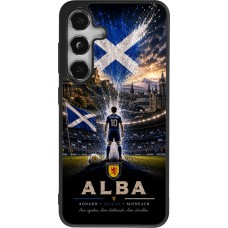 Coque Samsung Galaxy S25 - Silicone rigide noir Football Écosse splash 2026