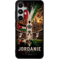 Coque Samsung Galaxy S25 - Silicone rigide noir Football Jordanie splash 2026