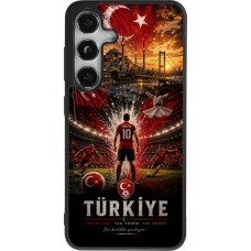 Coque Samsung Galaxy S25 - Silicone rigide noir Football Turquie splash 2026