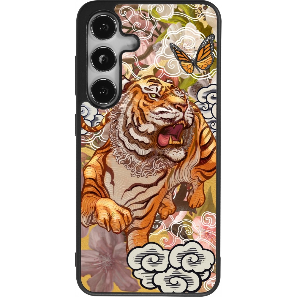 Samsung Galaxy S25 Case Hülle - Silikon schwarz Spring 23 japanese tiger