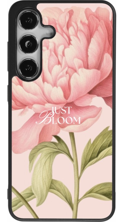 Coque Samsung Galaxy S25 - Silicone rigide noir Just Bloom 2026