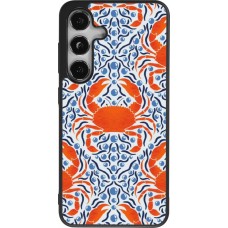 Coque Samsung Galaxy S25 - Silicone rigide noir Crabs and pearls Summer 2026