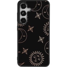 Samsung Galaxy S25 Case Hülle - Silikon schwarz Suns and Moons
