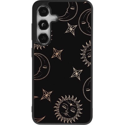 Samsung Galaxy S25 Case Hülle - Silikon schwarz Suns and Moons