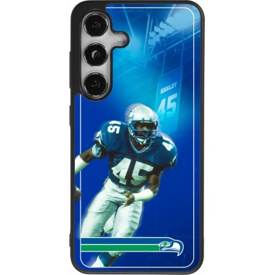 Samsung Galaxy S25 Case Hülle - Silikon schwarz Super Bowl 26 Seattle 1