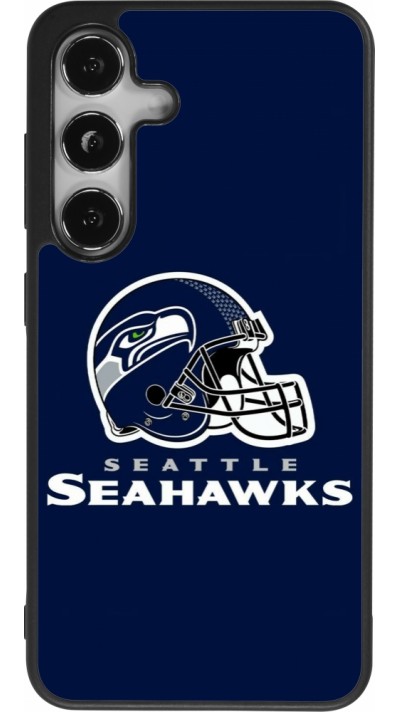 Samsung Galaxy S25 Case Hülle - Silikon schwarz Super Bowl 26 Seattle 3