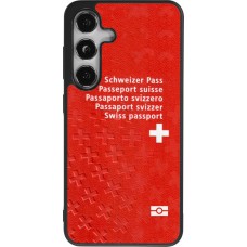 Samsung Galaxy S25 Case Hülle - Silikon schwarz Swiss Passport