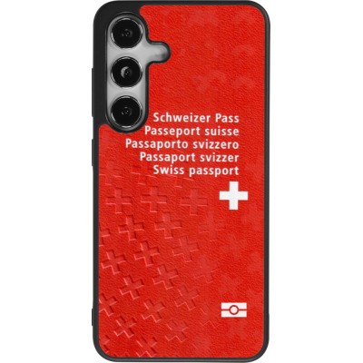 Samsung Galaxy S25 Case Hülle - Silikon schwarz Swiss Passport