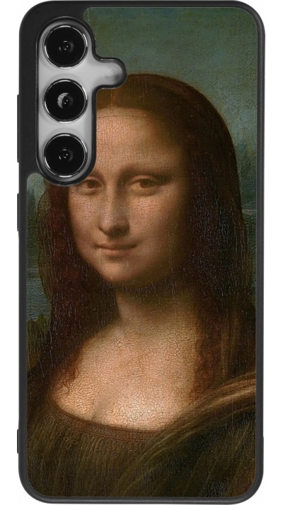Coque Samsung Galaxy S25 - Silicone rigide noir Tableau art - La Joconde - Léonard de Vinci