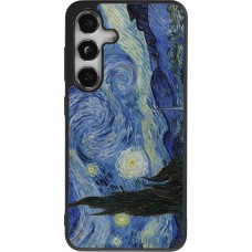 Coque Samsung Galaxy S25 - Silicone rigide noir Tableau art - La Nuit étoilée - Van Gogh