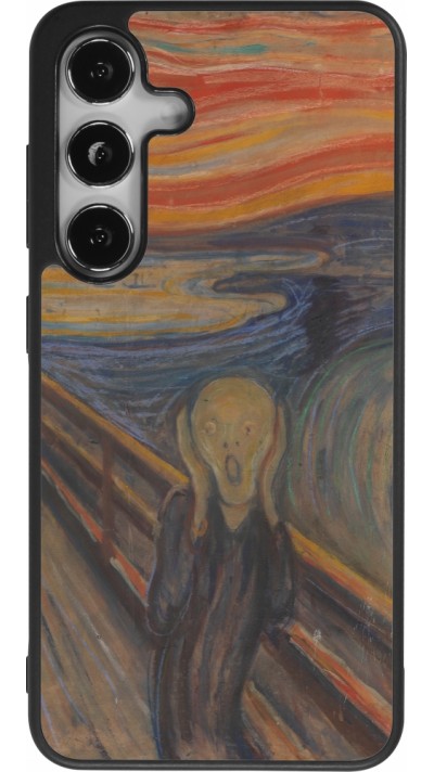 Coque Samsung Galaxy S25 - Silicone rigide noir Tableau art - Le Cri - Edvard Munch