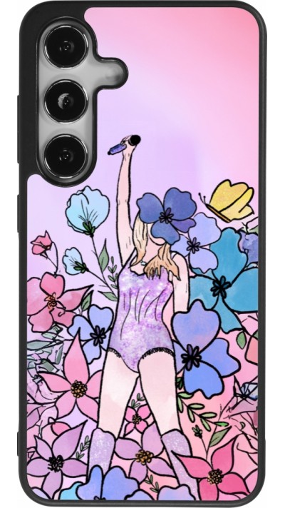 Coque Samsung Galaxy S25 - Silicone rigide noir Taylor Swift Sketch - Pink
