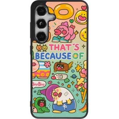 Samsung Galaxy S25 Case Hülle - Silikon schwarz Thats beacause of