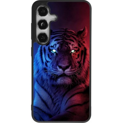 Samsung Galaxy S25 Case Hülle - Silikon schwarz Tiger Blue Red
