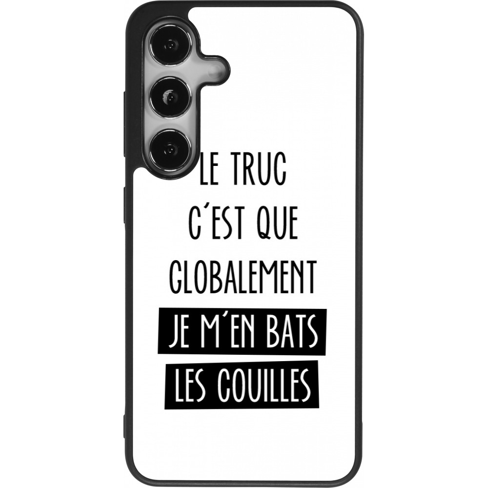 Samsung Galaxy S25 Case Hülle - Silikon schwarz Le truc globalement bats les couilles