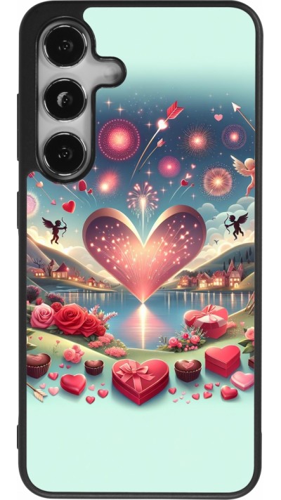 Samsung Galaxy S25 Case Hülle - Silikon schwarz Valentin 2025 Schick