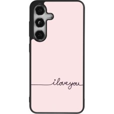 Samsung Galaxy S25 Case Hülle - Silikon schwarz Valentine 2023 i love you writing