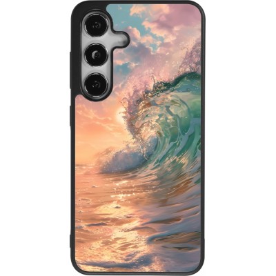 Samsung Galaxy S25 Case Hülle - Silikon schwarz Wave Sunset