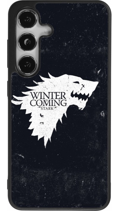 Coque Samsung Galaxy S25 - Silicone rigide noir Winter is coming Stark