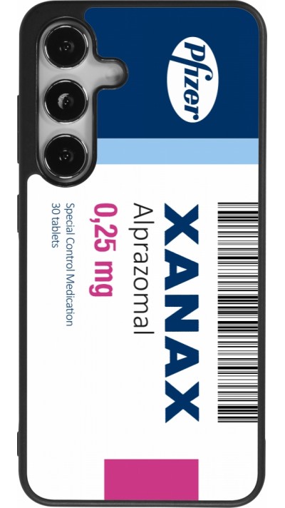 Coque Samsung Galaxy S25 - Silicone rigide noir Xanax Alprazolam 2025