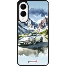 Coque Samsung Galaxy S25 Edge - Silicone rigide noir Porsche 911 Mountain Watercolor