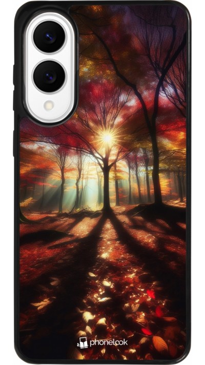 Samsung Galaxy S25 Edge Case Hülle - Silikon schwarz Herbstlicher goldener Glanz