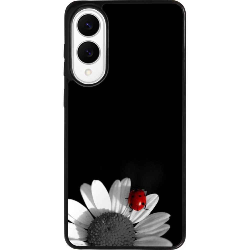 Coque Samsung Galaxy S25 Edge - Silicone rigide noir Black and white Cox