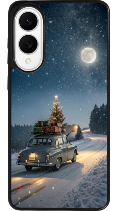 Samsung Galaxy S25 Edge Case Hülle - Silikon schwarz Christmas 25 Car with Tree Xmas