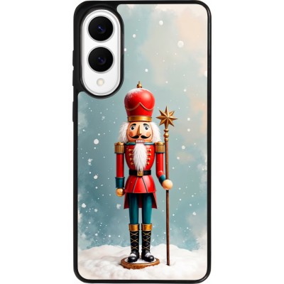 Samsung Galaxy S25 Edge Case Hülle - Silikon schwarz Christmas 25 Nutcracker Snow