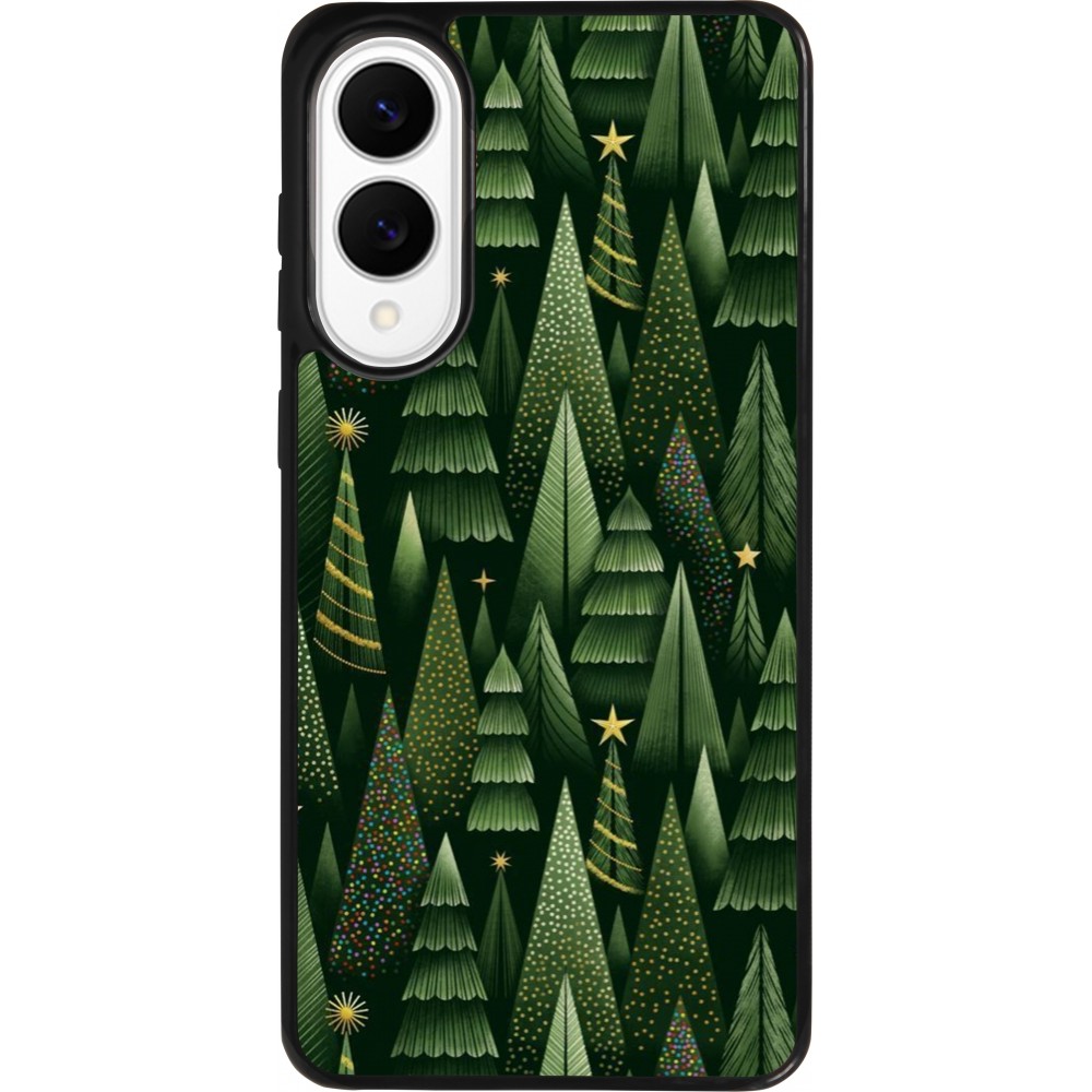 Samsung Galaxy S25 Edge Case Hülle - Silikon schwarz Christmas 25 Pattern Xmas Tree