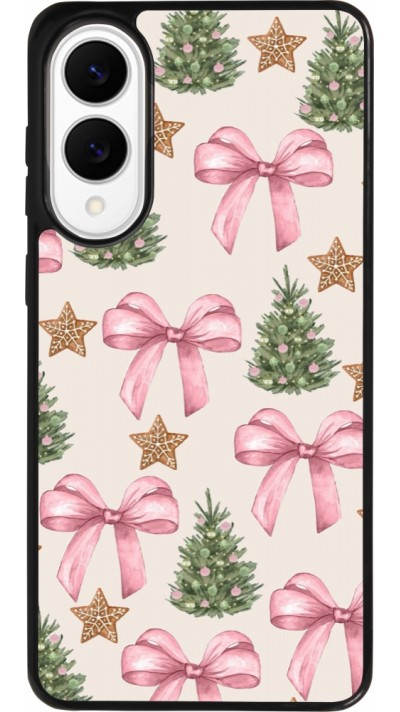 Samsung Galaxy S25 Edge Case Hülle - Silikon schwarz Christmas 25 Vintage Ribbons