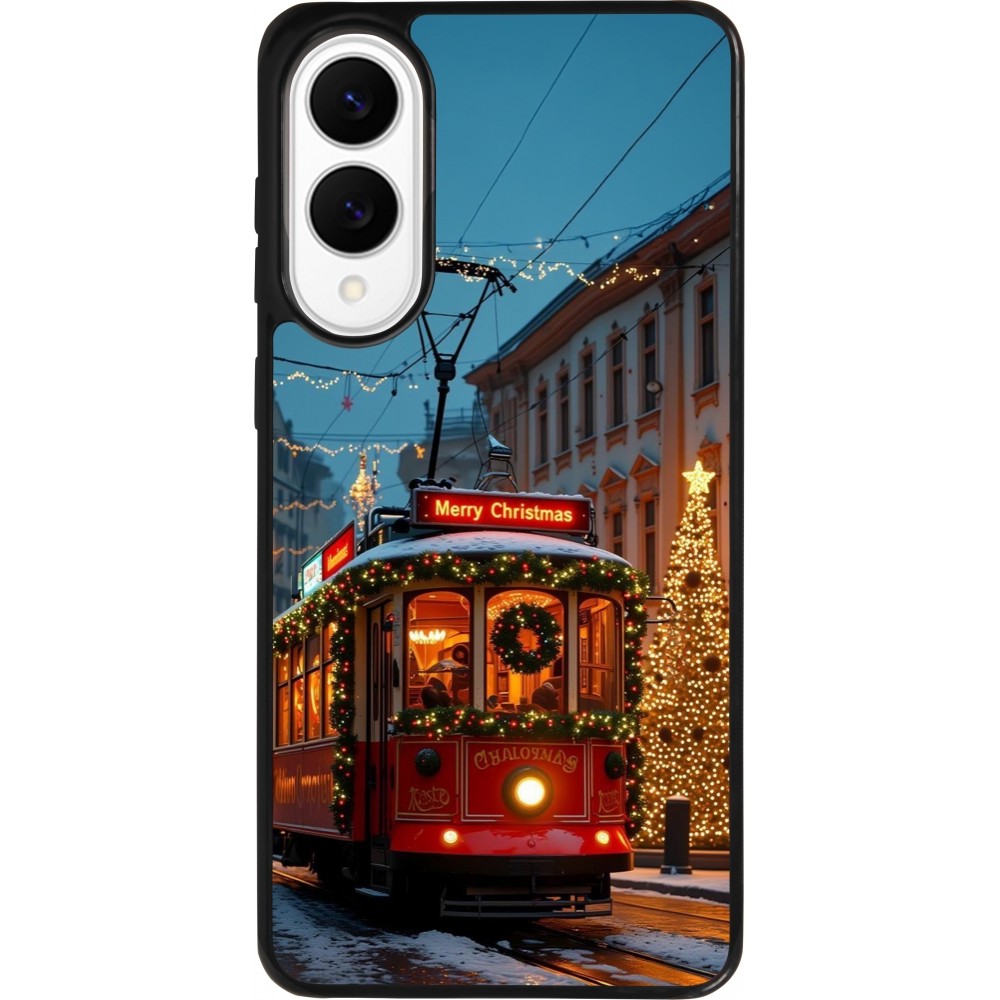 Samsung Galaxy S25 Edge Case Hülle - Silikon schwarz Christmas 25 Xmas Train