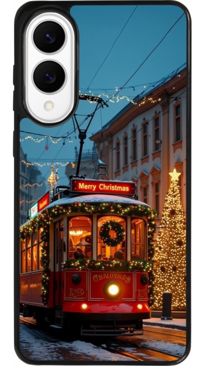 Samsung Galaxy S25 Edge Case Hülle - Silikon schwarz Christmas 25 Xmas Train