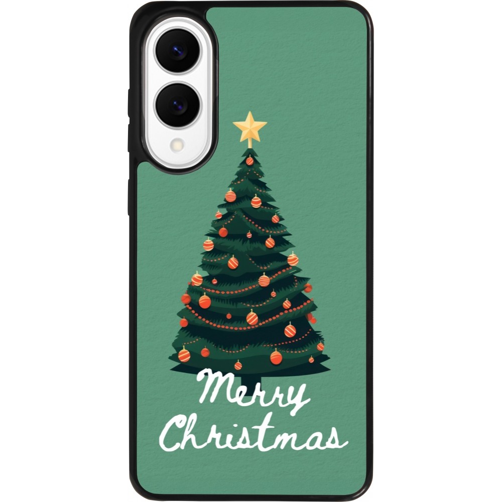 Samsung Galaxy S25 Edge Case Hülle - Silikon schwarz Christmas 25 Xmas Tree