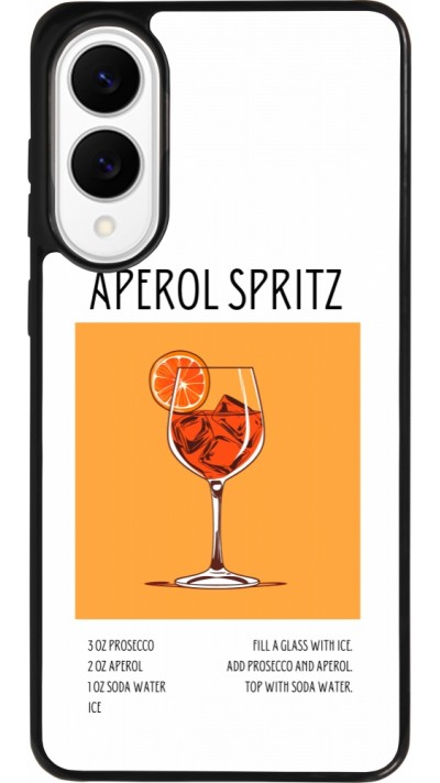 Samsung Galaxy S25 Edge Case Hülle - Silikon schwarz Cocktail Rezept Aperol Spritz