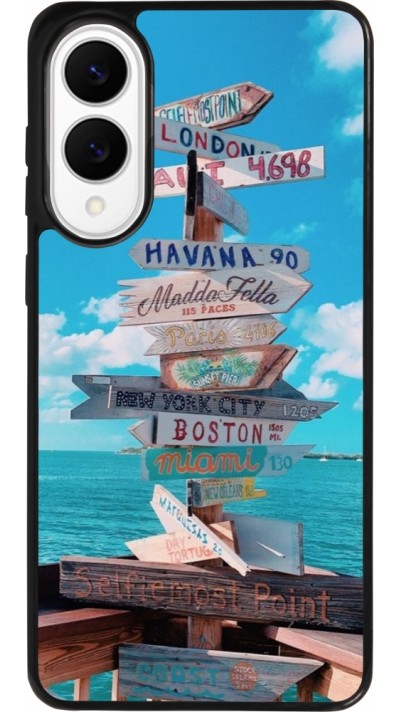 Samsung Galaxy S25 Edge Case Hülle - Silikon schwarz Cool Cities Directions