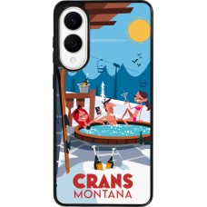 Coque Samsung Galaxy S25 Edge - Silicone rigide noir Crans-Montana Mountain Jacuzzi