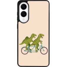 Coque Samsung Galaxy S25 Edge - Silicone rigide noir Dinosaurs on bikes 2026