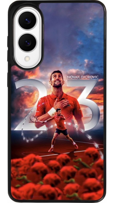 Coque Samsung Galaxy S25 Edge - Silicone rigide noir Djokovic 23 Grand Slam