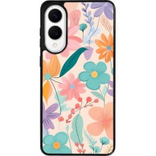 Samsung Galaxy S25 Edge Case Hülle - Silikon schwarz Easter 2024 spring flowers