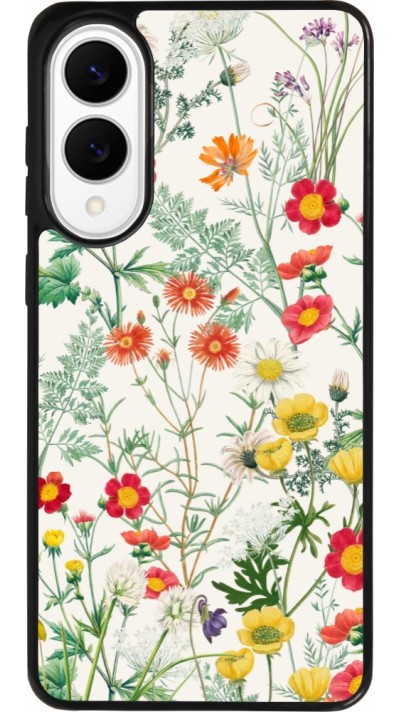 Samsung Galaxy S25 Edge Case Hülle - Silikon schwarz Flora Botanical Wildlife