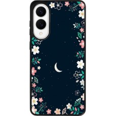 Samsung Galaxy S25 Edge Case Hülle - Silikon schwarz Flowers space