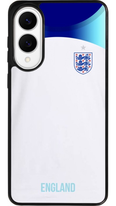Coque Samsung Galaxy S25 Edge - Silicone rigide noir Maillot de football Angleterre 2022 personnalisable