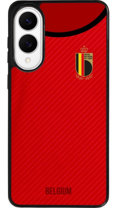 Coque Samsung Galaxy S25 Edge - Silicone rigide noir Maillot de football Belgique 2022 personnalisable