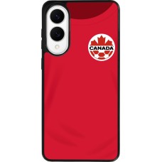 Coque Samsung Galaxy S25 Edge - Silicone rigide noir Maillot de football Canada 2022 personnalisable
