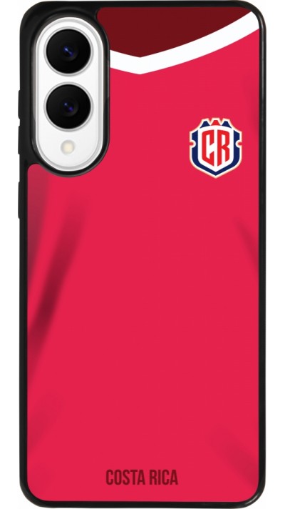 Coque Samsung Galaxy S25 Edge - Silicone rigide noir Maillot de football Costa Rica 2022 personnalisable