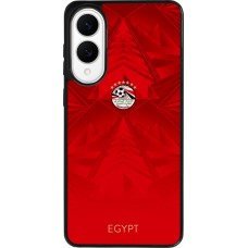 Coque Samsung Galaxy S25 Edge - Silicone rigide noir Maillot de football Égypte 2026 personnalisable
